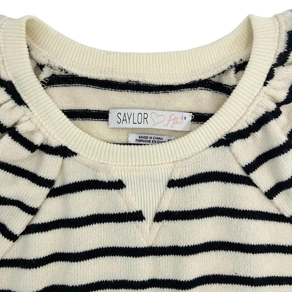 FREE PEOPLE SAYLOR Lili Mini Striped Drop Waist Sweater Dress Long Sleeve XS. - Picture 6 of 12